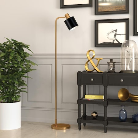 Henn & Hart Thew Brass Floor Lamp FL0148